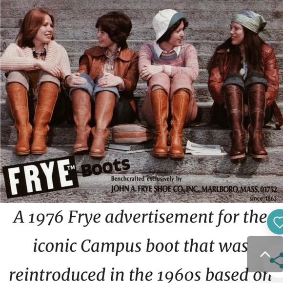 FRYE horse stitching embroidered campus boots size 5.5 women’s tall - Picture 2 of 15